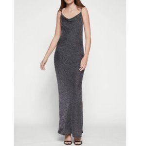 BCBGeneration Black & Silver Cocktail Maxi Dress
